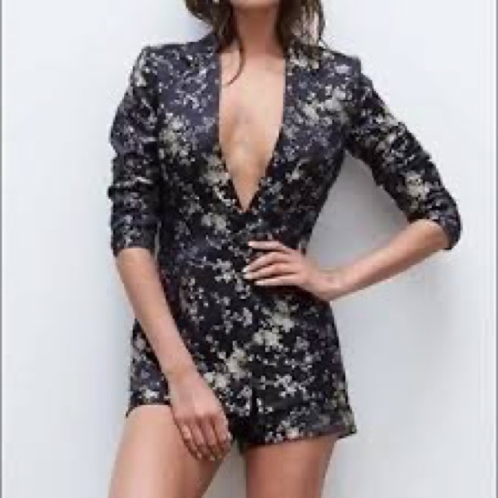 Like New Lioness Bohemian Rhapsody Satin Blazer